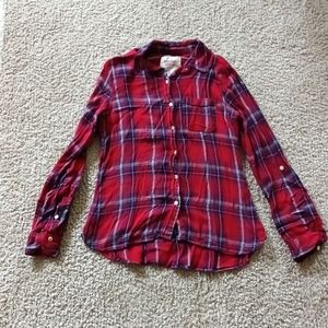 Mossimo size s button down plaid shirt